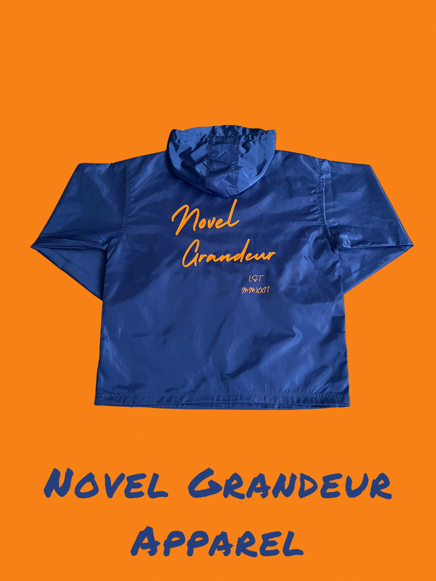 Royal Blue & Orange Windbreaker Set