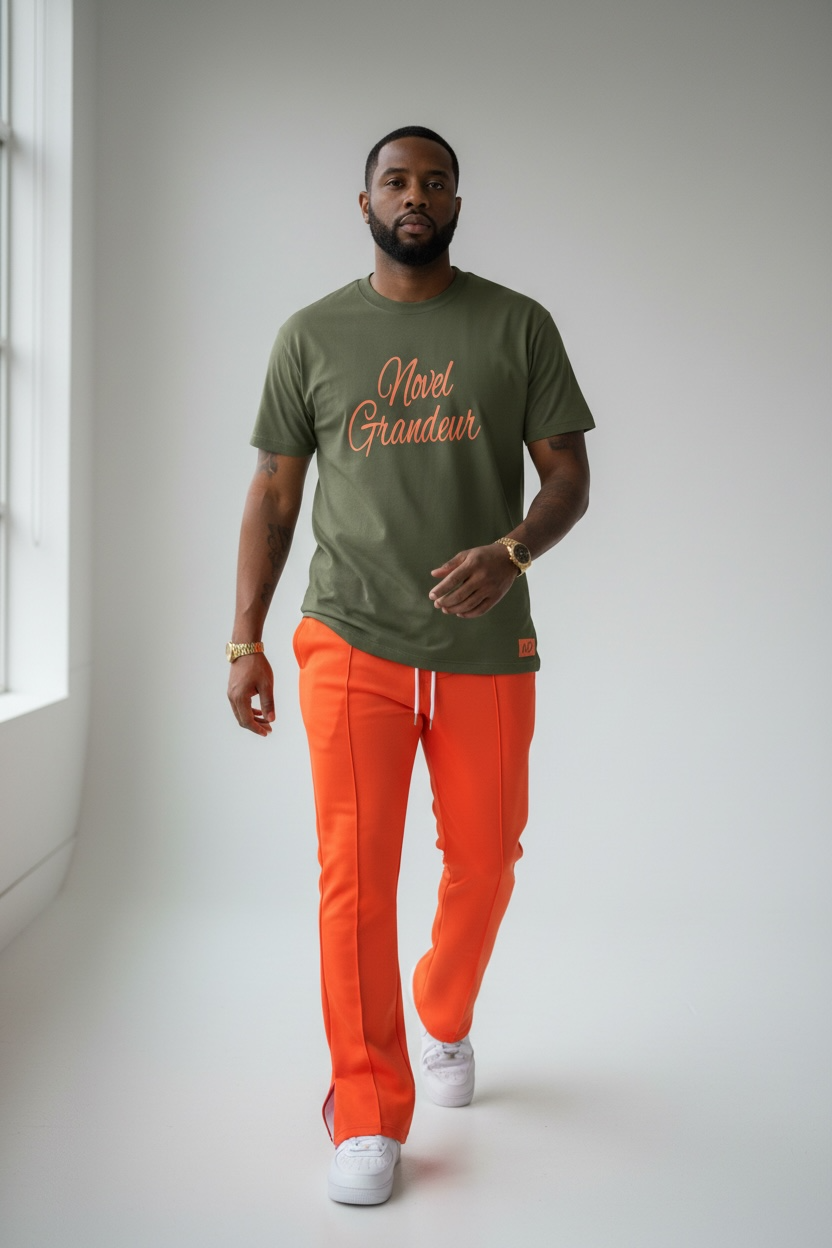Olive & Orange Novel Grandeur T-Shirt