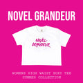 White & Pink High Waist Boxy Tee