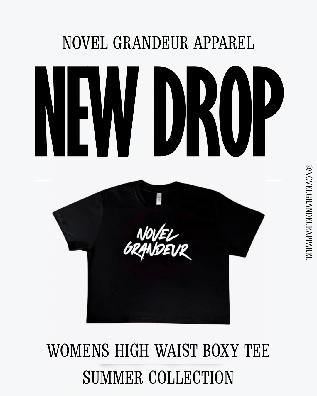 Black & White High Waist Boxy Tee