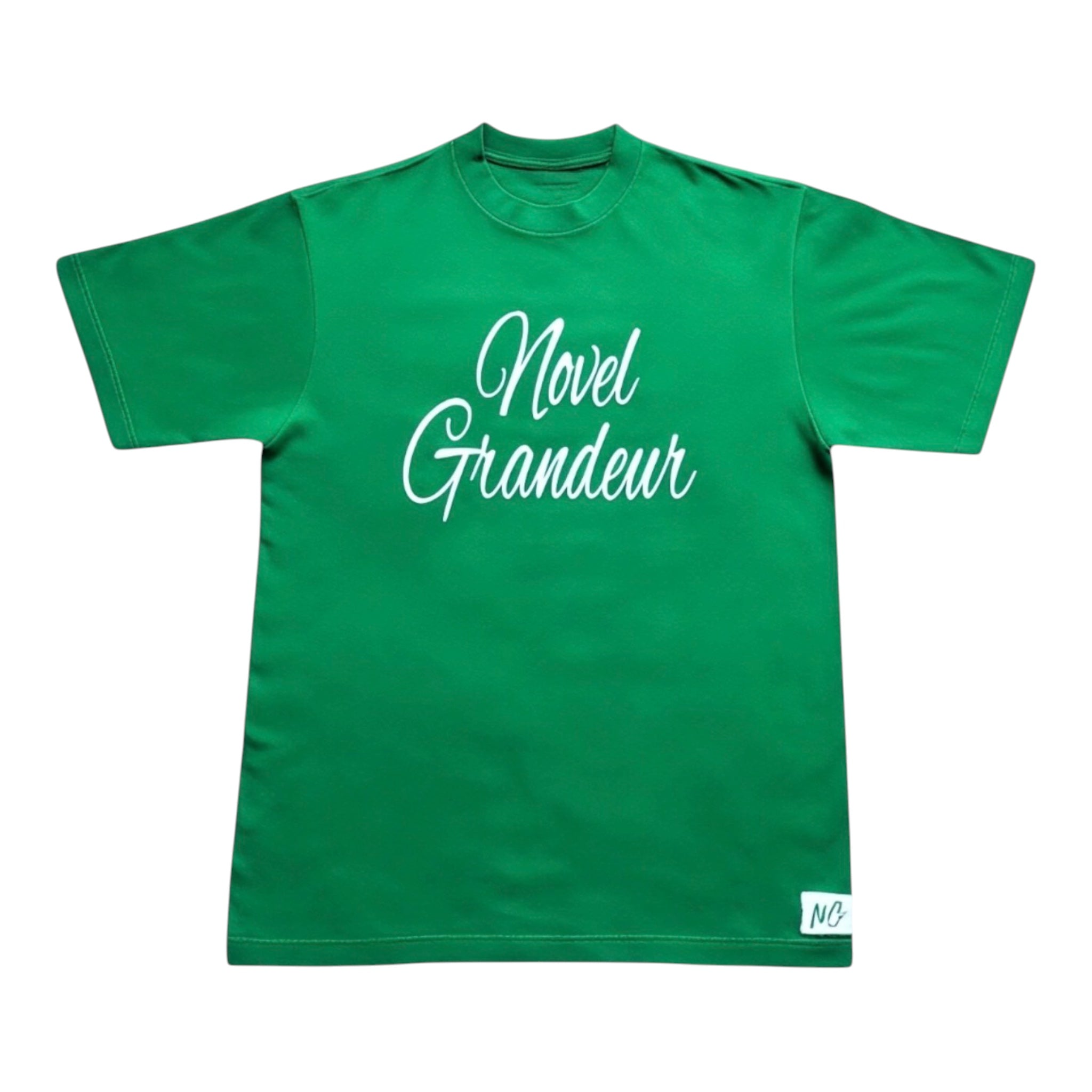 Spring Green & White Novel Grandeur T-Shirt