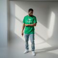 Spring Green & White Novel Grandeur T-Shirt