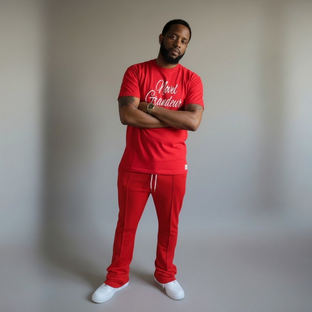 Red & White Novel Grandeur T-Shirt