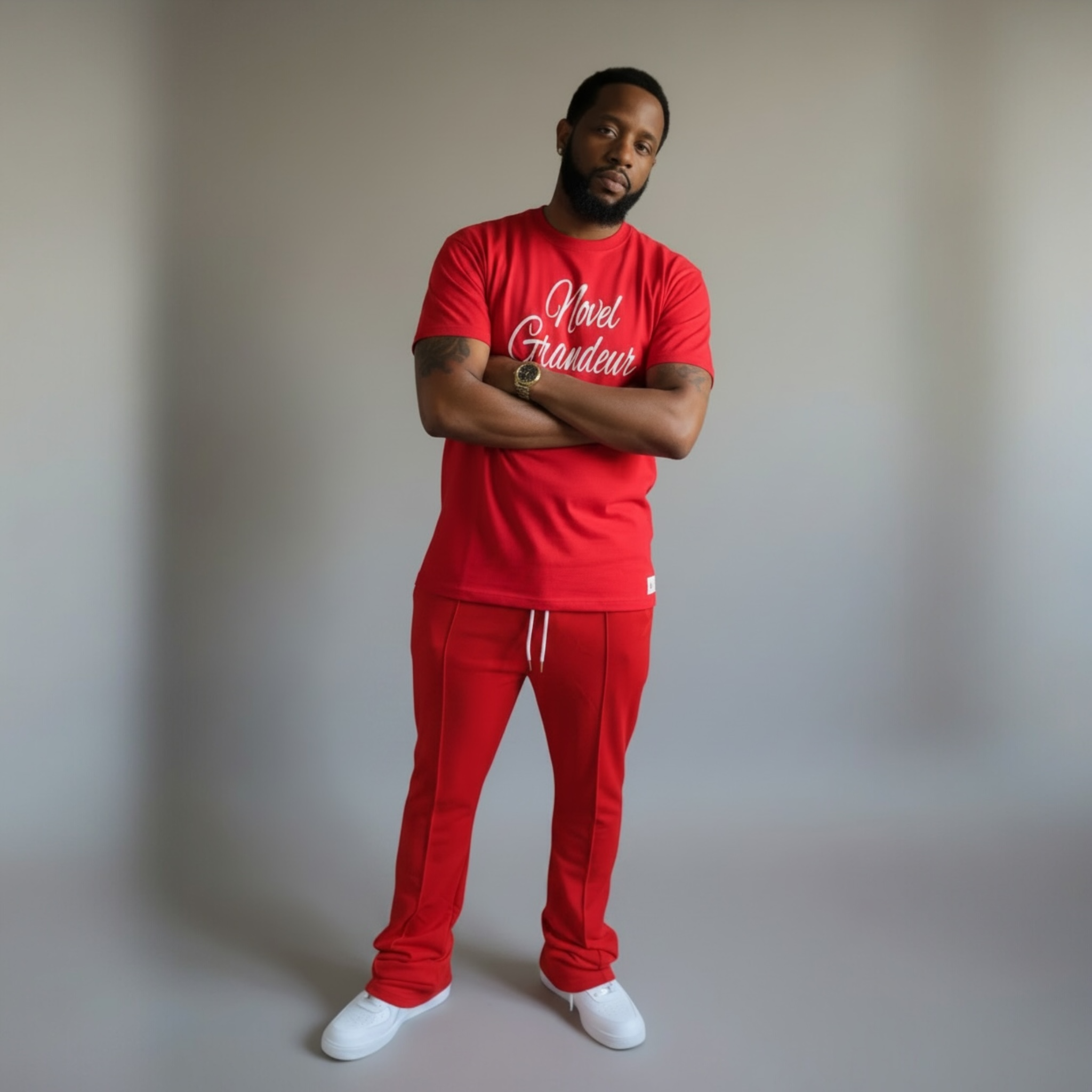 Red & White Novel Grandeur T-Shirt